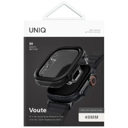 Grūdinto stiklo dėklas Uniq Voute Apple Watch Ultra 49mm, juodas