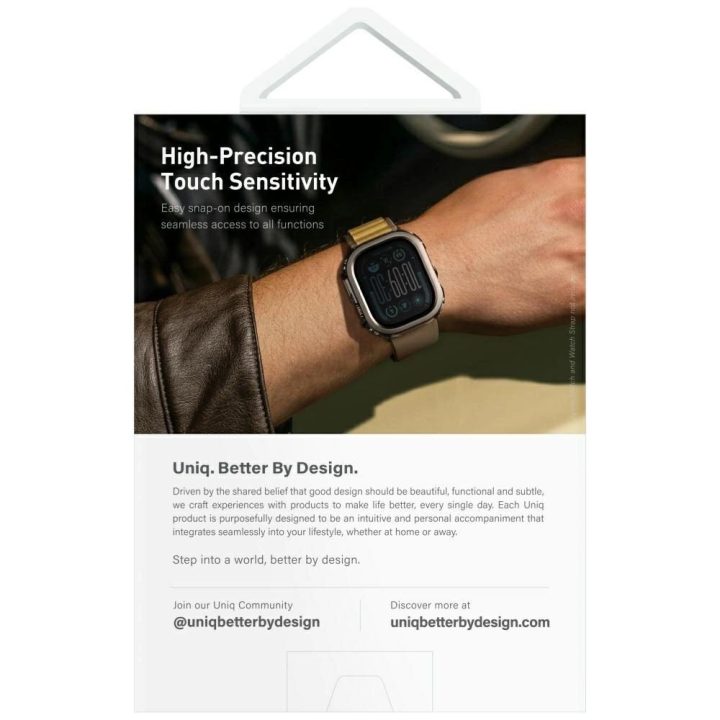 Grūdinto stiklo dėklas Uniq Voute Apple Watch Ultra 49mm, juodas