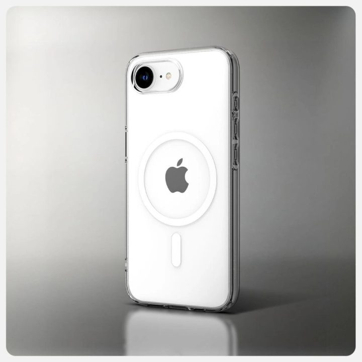 Skaidrus Spigen Liquid Crystal Mag“ dėklas su MagSafe“ iPhone 16