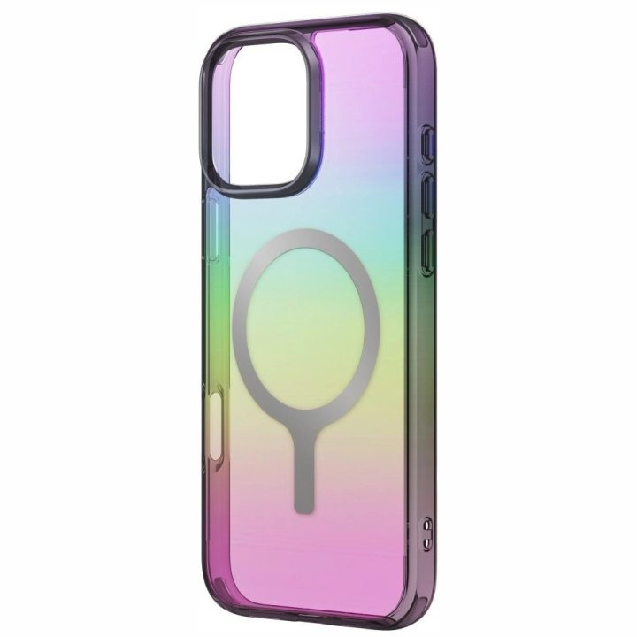 Uniq Iridescia magnetinis įkrovimo dėklas iPhone 16 Pro – juodas