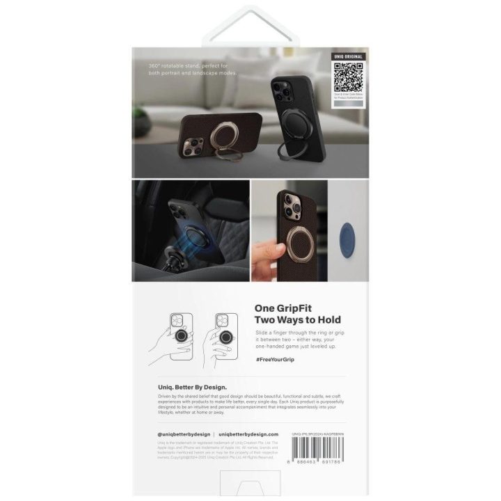 Uniq Keva Air Magclick magnetinis dėklas iPhone 16 Pro Max – rudas
