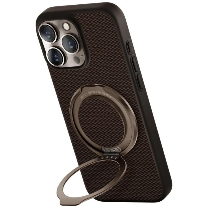 Uniq Keva Air Magclick magnetinis dėklas iPhone 16 Pro Max – rudas