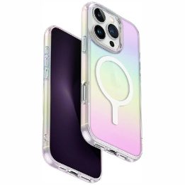 Uniq Iridescia magnetinis įkrovimo dėklas iPhone 16 Pro Max, daugiaspalvis