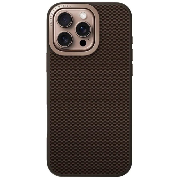 Uniq Keva Max magnetinis įkrovimo dėklas-stovas iPhone 16 Pro, rudas