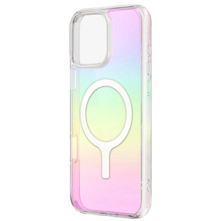 Uniq Iridescia magnetinis įkrovimo dėklas iPhone 16 Plus, įvairiaspalvis