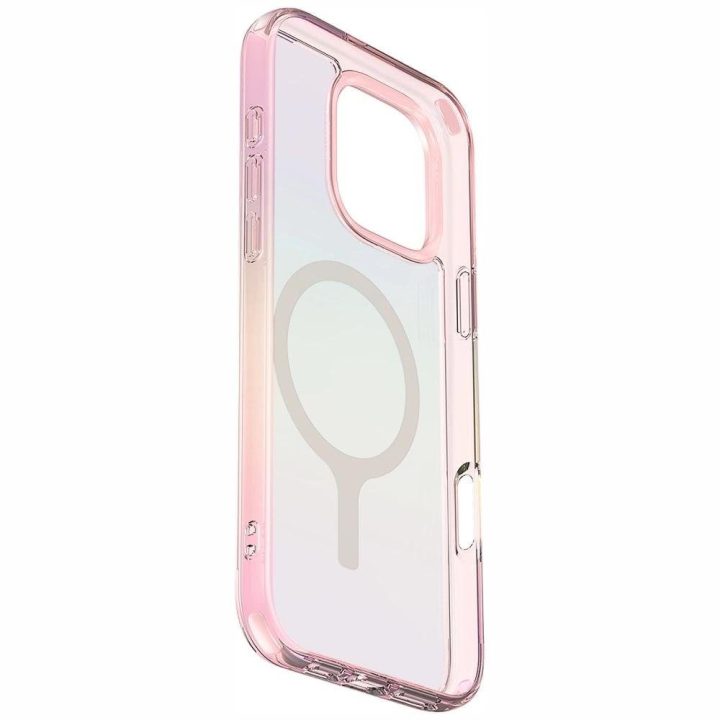 Uniq Iridescia magnetinis įkrovimo dėklas iPhone 16 Pro Max – rožinis