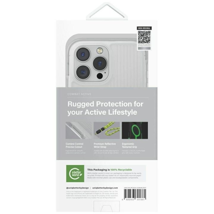 Uniq Combat Active magnetinis įkrovimo dėklas iPhone 16 Pro Max, baltas