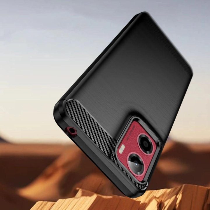 TPUCarbon dėklas Motorola Moto G05 / E15 – juodas