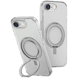 Uniq Swivix 360° besisukantis dėklas su stovu iPhone 16e – skaidrus