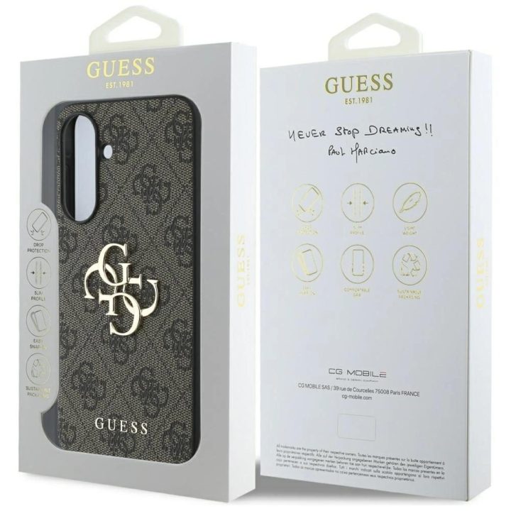 Guess 4G klasikinis rudos spalvos dėklas Samsung Galaxy A56