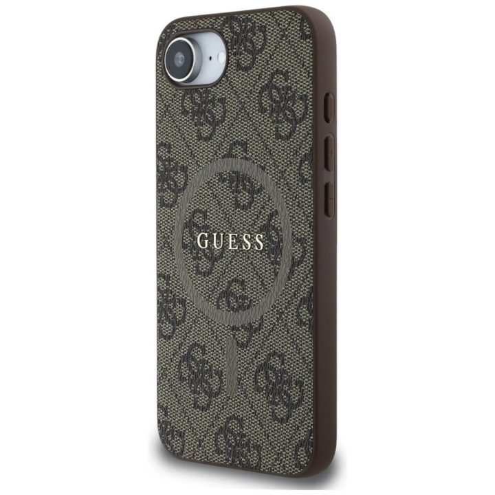 Guess 4G rudos spalvos MagSafe dėklas iPhone 16e