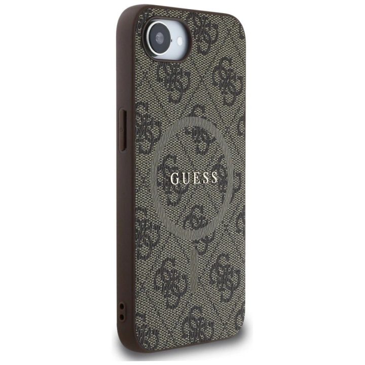 Guess 4G rudos spalvos MagSafe dėklas iPhone 16e
