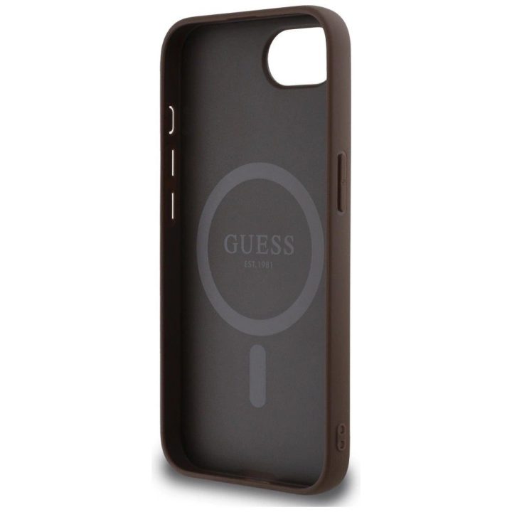 Guess 4G rudos spalvos MagSafe dėklas iPhone 16e