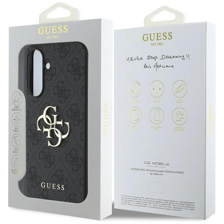 Guess 4G klasikinis juodas dėklas Samsung Galaxy A56