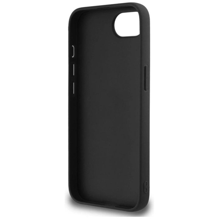 Guess blizgus juodas 4G dėklas iPhone 16e