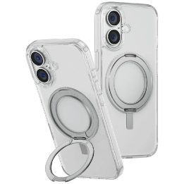 Uniq Swivix 360° besisukantis dėklas su stovu iPhone 16 Plus – skaidrus