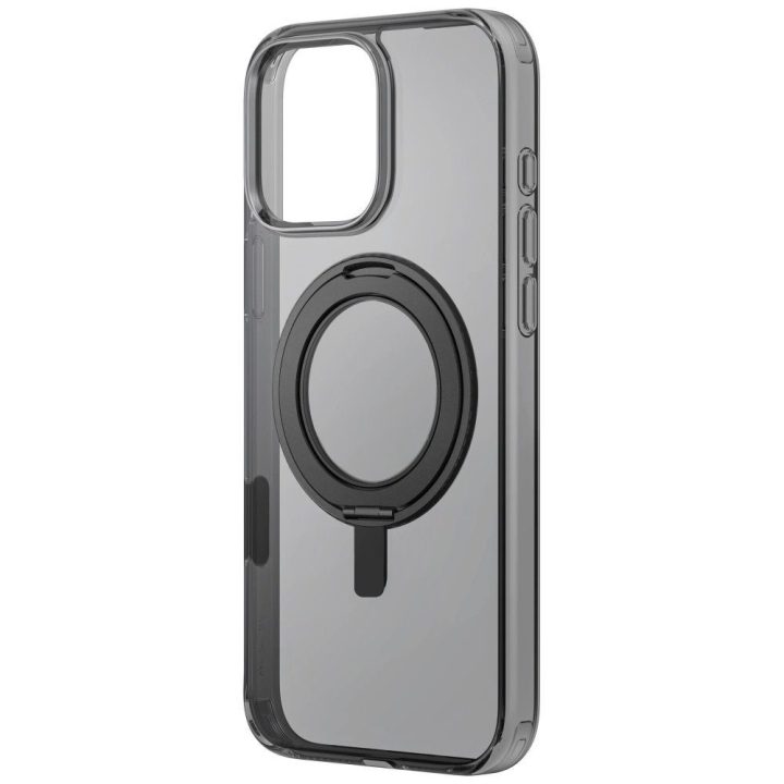 Uniq Swivix 360° pasukamas dėklas su stovu iPhone 16 Pro – juodas