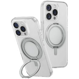 Uniq Swivix 360° besisukantis dėklas su stovu iPhone 16 Pro – skaidrus