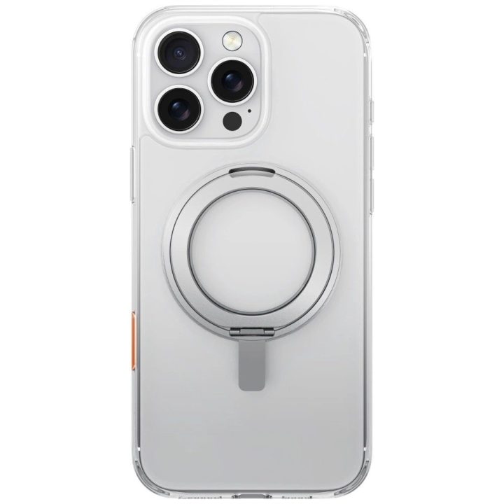 Uniq Swivix 360° besisukantis dėklas su stovu iPhone 16 Pro – skaidrus