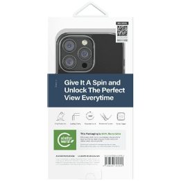 Uniq Swivix 360° besisukantis dėklas su atrama iPhone 16 Pro Max, juodas