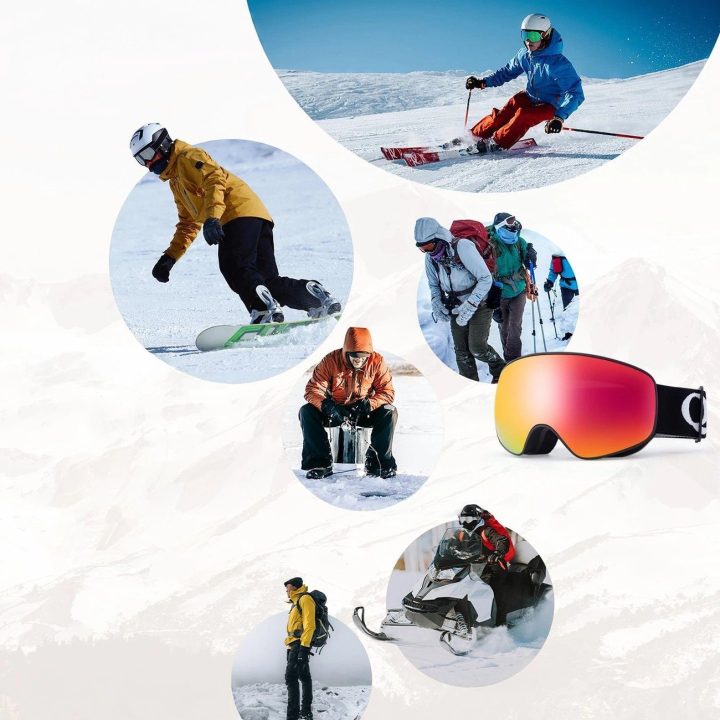 Vaikiški juodi slidinėjimo akiniai Qunature (M/L)