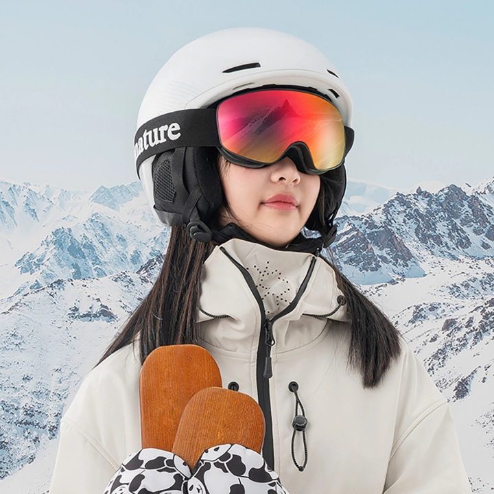 Vaikiški juodi slidinėjimo akiniai Qunature (M/L)