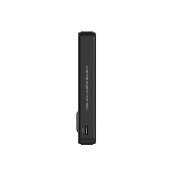Išorinė baterija 10000 mAh, 22.5W, Qi2, su stovu, juoda