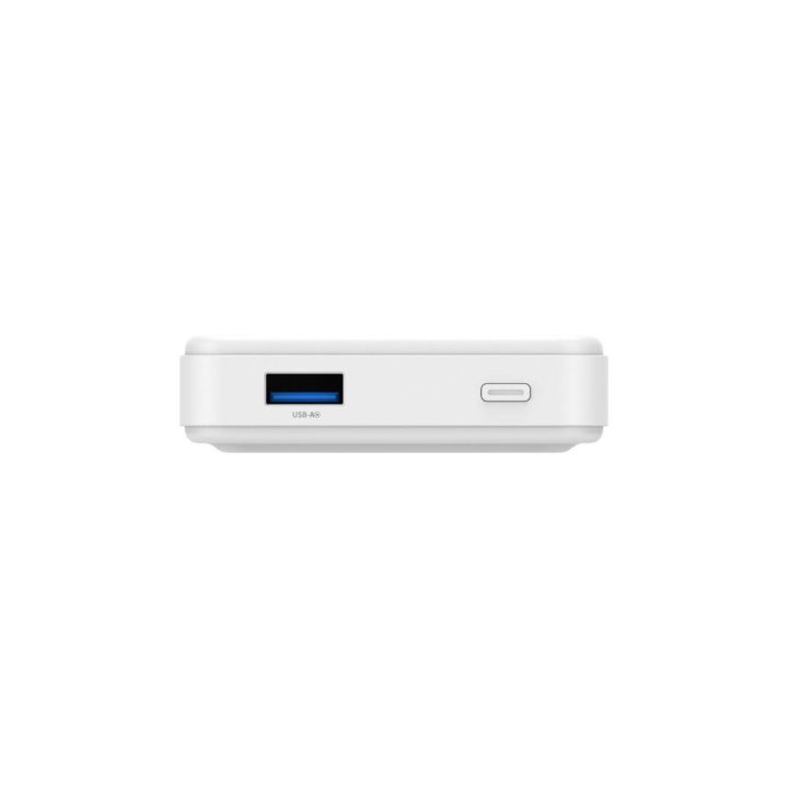 10000 mAh išorinė baterija, 22.5W, Qi2, su stovu, balta