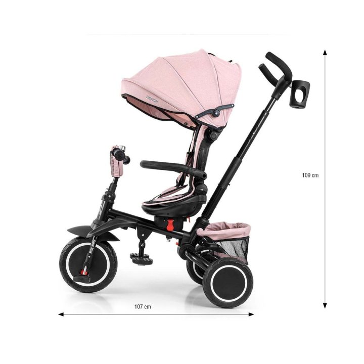 Triratukas Milly Mally Stanley Rubber, rožinis