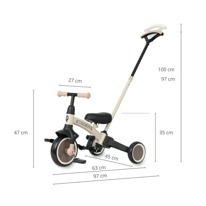Triratukas vaikams Milly Mally Stager 3in1“, rudas