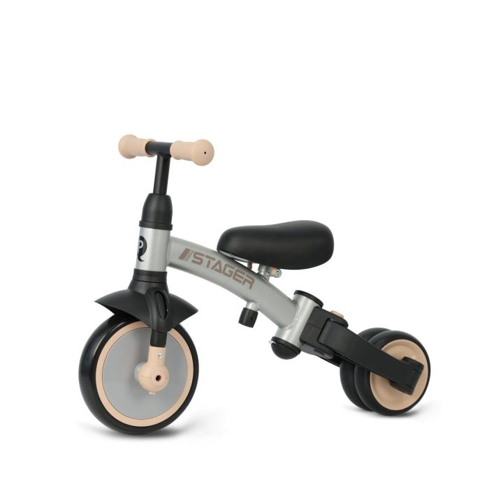 Triratukas vaikams Milly Mally Stager 3in1, sidabrinis
