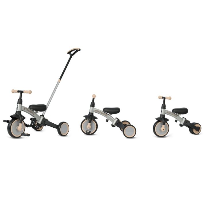Triratukas vaikams Milly Mally Stager 3in1, sidabrinis