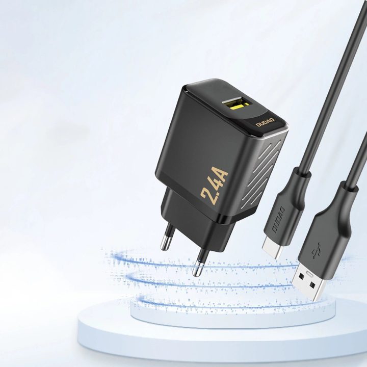 A23 2.4A USB įkroviklis – juodas