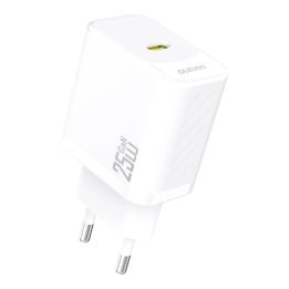 25W GaN USB-C sieninis įkroviklis – baltas