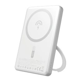Magnetinis išorinis akumuliatorius 5000mAh su PD 20W ir stovu – sidabrinis