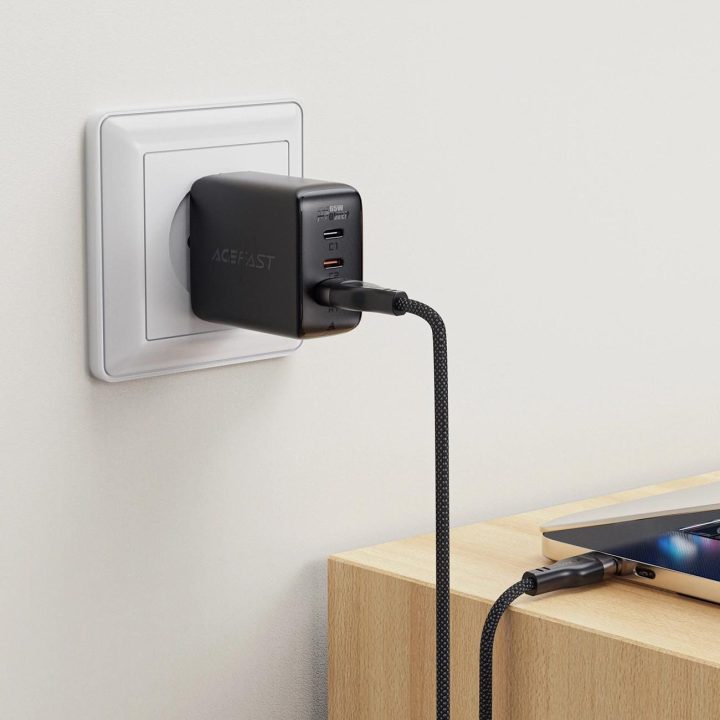 Acefast C11-04 USB-A į USB-C 3A kabelis 1,2 m, magnetinis, juodas