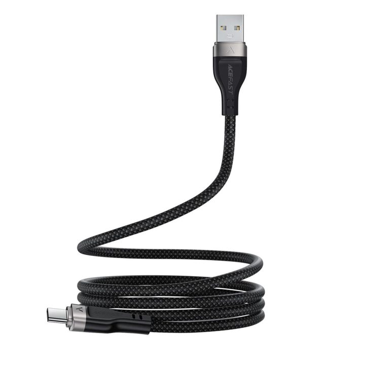 Acefast C11-04 USB-A į USB-C 3A kabelis 1,2 m, magnetinis, juodas
