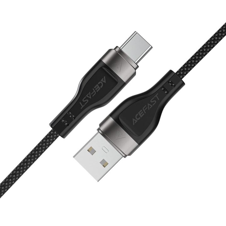 Acefast C11-04 USB-A į USB-C 3A kabelis 1,2 m, magnetinis, juodas