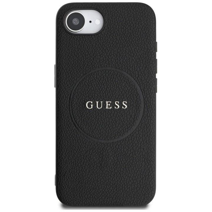 Guess juodas PU odos dėklas su MagSafe iPhone 16e