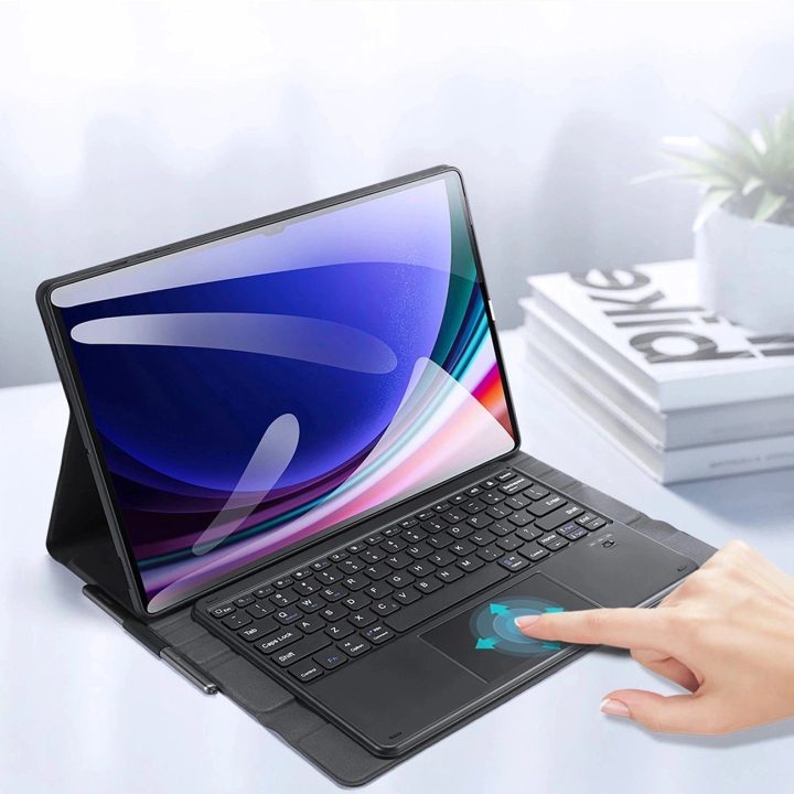 Bluetooth klaviatūros dėklas Samsung Tab S9 Ultra, juodas