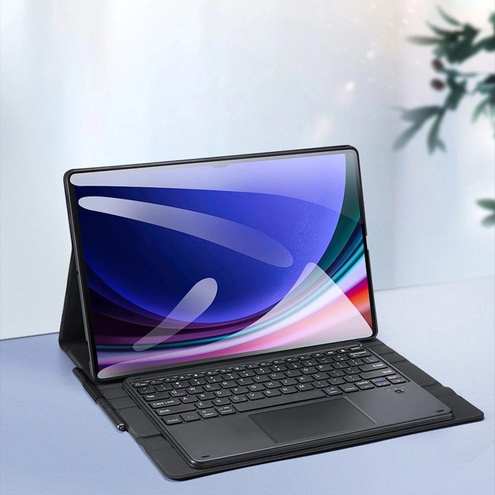 Bluetooth klaviatūros dėklas Samsung Tab S9 Ultra, juodas