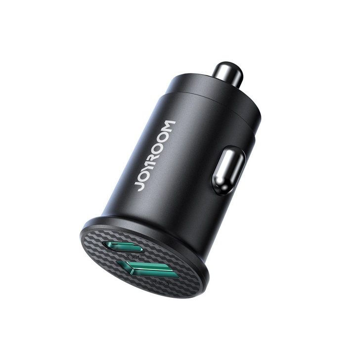 mini 15W automobilinis įkroviklis (juodas)