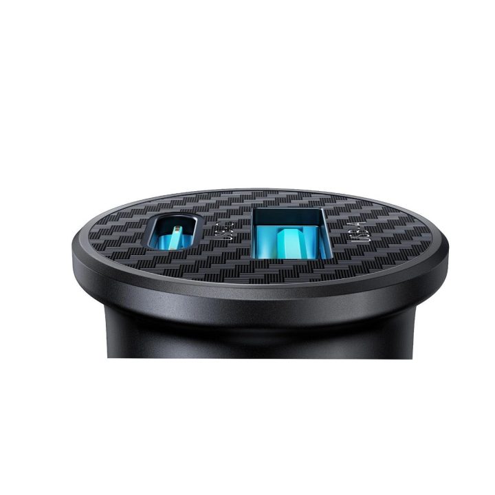 mini 15W automobilinis įkroviklis (juodas)