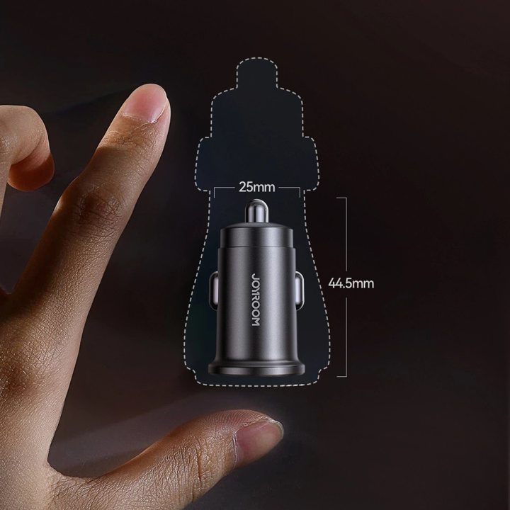 mini 15W automobilinis įkroviklis (juodas)