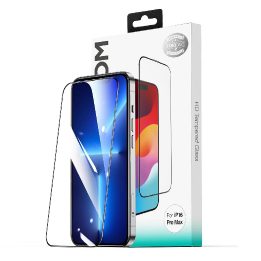Grūdintas stiklas 2.5D HD“ su juodu rėmeliu, skirtas iPhone 15 Plus/16 Plus“