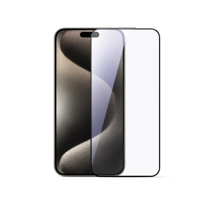 Grūdintas stiklas 2.5D HD“ su juodu rėmeliu, skirtas iPhone 15 Plus/16 Plus“