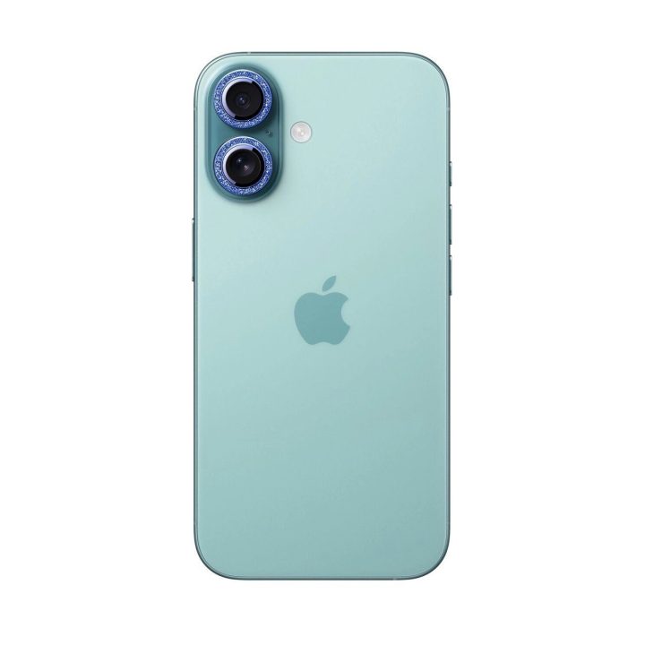mėlynas apsauginis stiklas iPhone 16/16 Plus kameroms