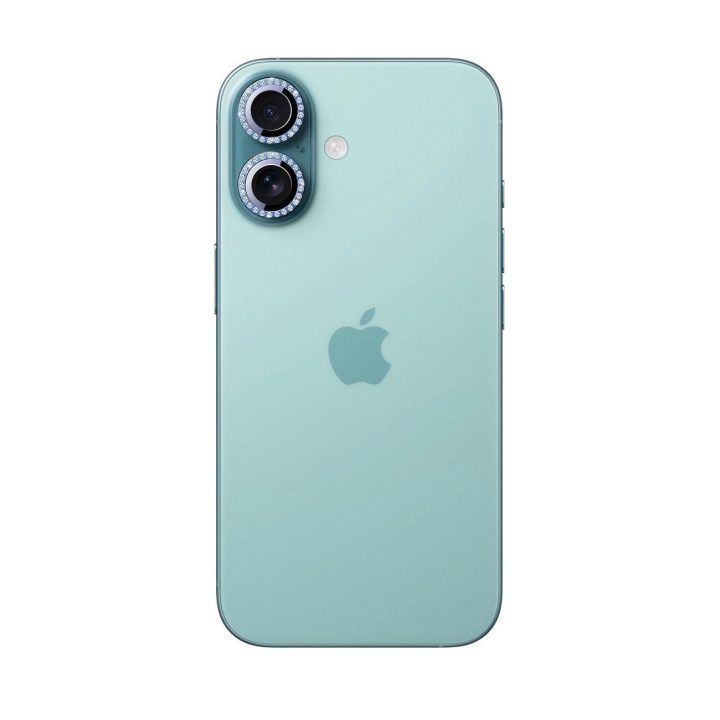 mėlynas apsauginis stiklas iPhone 16/16 Plus kameroms
