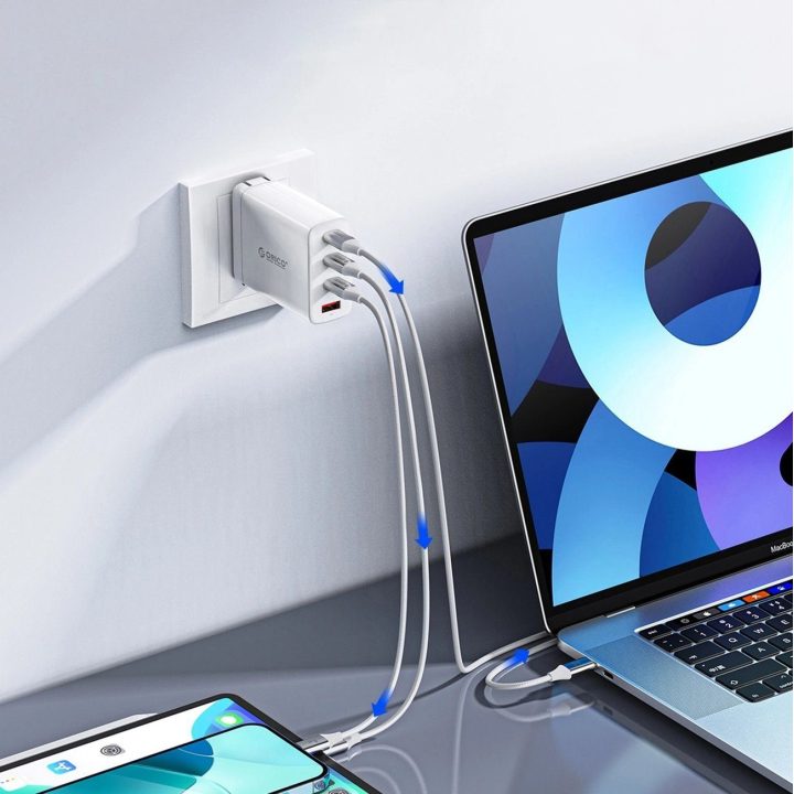 Orico 100W USB-C į USB-C įkrovimo laidas, 1 m, baltas