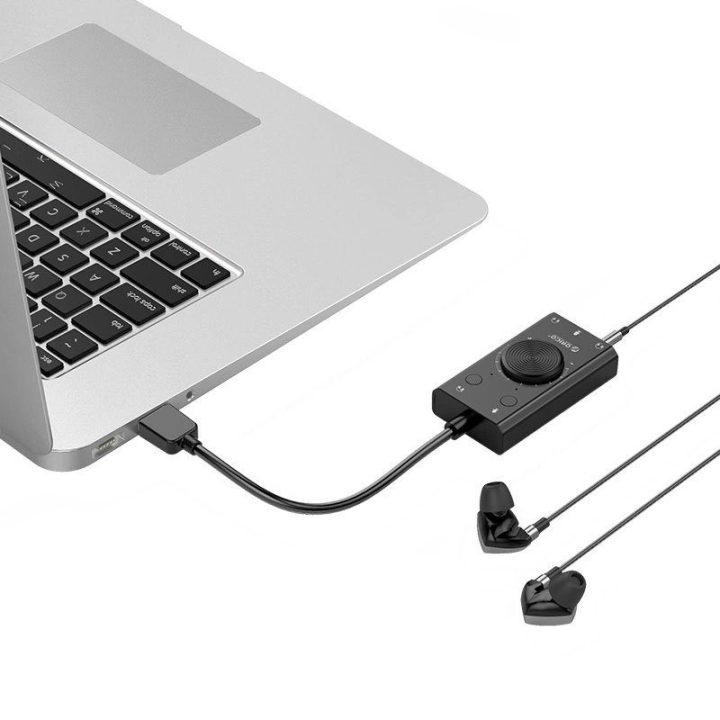 Orico SC2 išorinė daugiafunkcė garso plokštė su USB-A, juoda